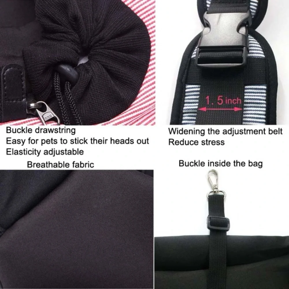 LOVOYAGER Diagonal Pet Front Carrier• Small Dog Or Cat Travel Bag• Unisex